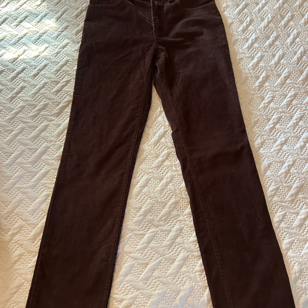 Brooks Brothers Dark Brown Boy’s Straight Leg Light Weight Corduroy pants